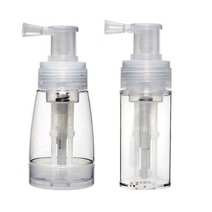 110 ml 180 ml poedersprayflessen lege transparante PET Demonteerbare cosmetica -flessen met vergrendelingsmondstuk voor kapsalon Home Beauty