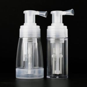110 ml 180 ml poedersprayflessen lege transparante PET Demonteerbare cosmetica -flessen met vergrendelingsmondstuk voor kapsalon Home Beauty SN4137