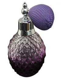 110 ml Vintage Crystal Spray Perfume Bottle White Short Atomizer Vidrio recargable14414926