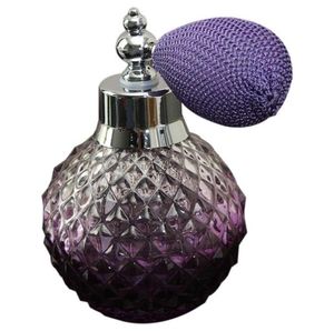 110ML Vintage Crystal Spray Parfumflesje Wit Korte Verstuiver Hervulbaar Glas9589490
