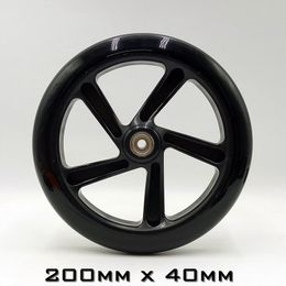 110 mm 120 mm 145 mm 180 mm 200 mm roues de scooter à grande roue 20cmx4cm de diamètre roue roue 145/180 mmx30 mm PU durable avec roulement