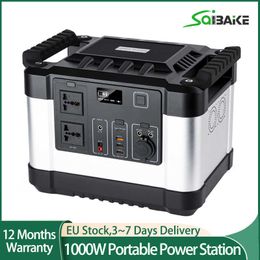 Cargador de batería de generador Solar de 110V y 1000W, estación de energía portátil de 300000mAh, fuente de alimentación de energía para exteriores, banco de energía de 1100Wh