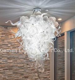 Lampes Plafonniers 110v / 120v LED Ampoules 100% Fait Main Haute Clair Moderne Lustre En Verre Décoratif