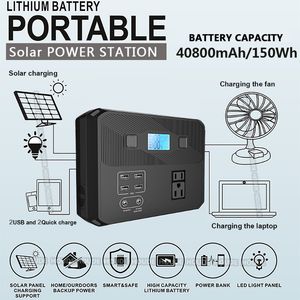 110V 220V 100W Portable AC Power Bank Batterij Pack UPS 40800 MAH Laptop Power Bank Portable Power Station