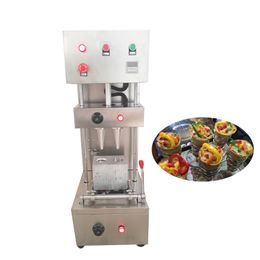 110V 220V 2 MOLDSSPIRAL VANMAAL PIZZA MACHINE COMMERCIËLE Automatische Pizza Cone Machine met beugel