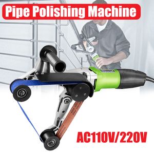 Kleine verwerkingsmachines 110V/220V Aluminium buisriemschuurmachine Polijstmachine Pijplasser rond buis elektrisch schuurgereedschap