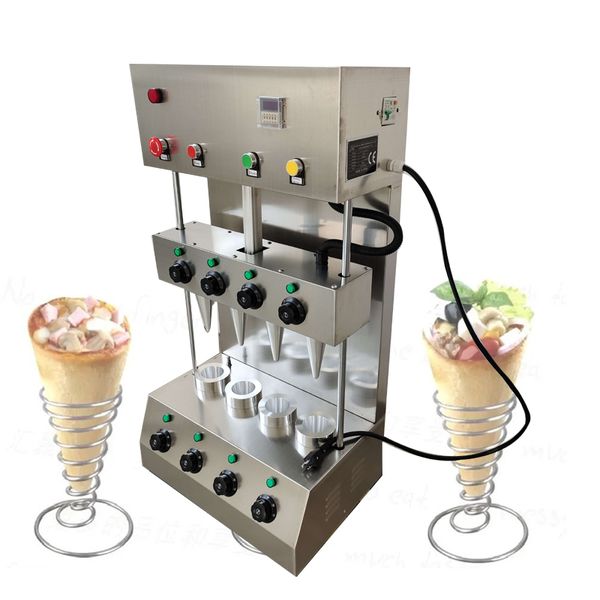 Máquina automática de cono de Pizza de 110V y 220V, fabricante de cono de Pizza comestible para gofres dulces lácteos a la venta