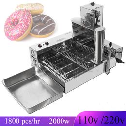 110V 220V Commerciële automatische donutvervaardigingsmachine Roestvrijstalen friteuse