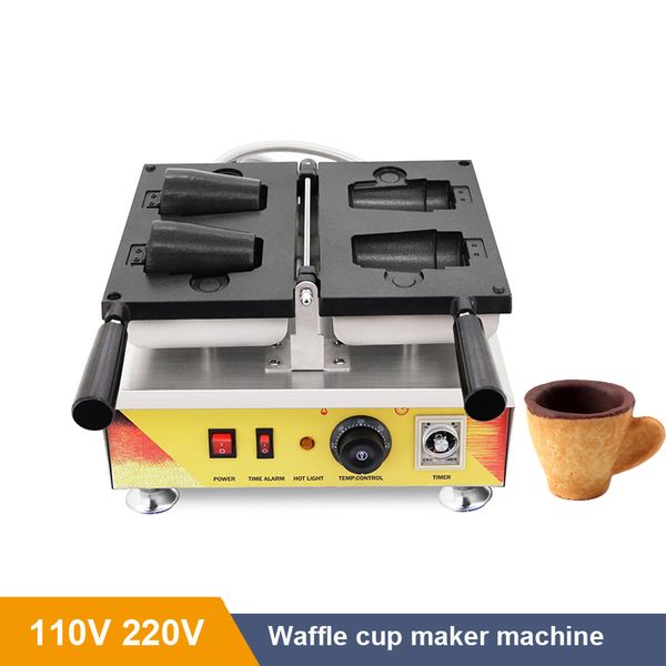 Gaufrier en forme de tasse 110v 220v, 2 pièces, tasse à café Eidble, poêle à gaufres, Machine à gaufrer les collations