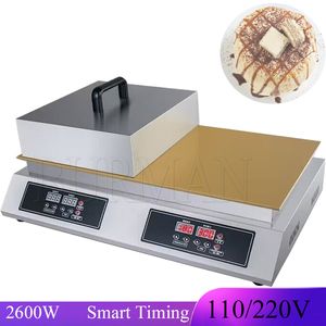 110V 220V Double tête plaque de cuivre affichage numérique chignon pain moelleux japonais soufflé crêpes Machine