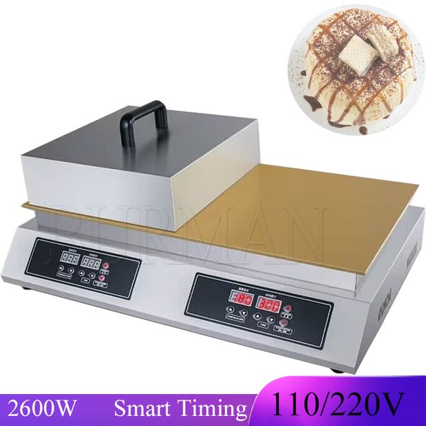 110V 220V doppia testa piastra di rame display digitale panino pane soffici giapponese soufflé pancake maker macchina