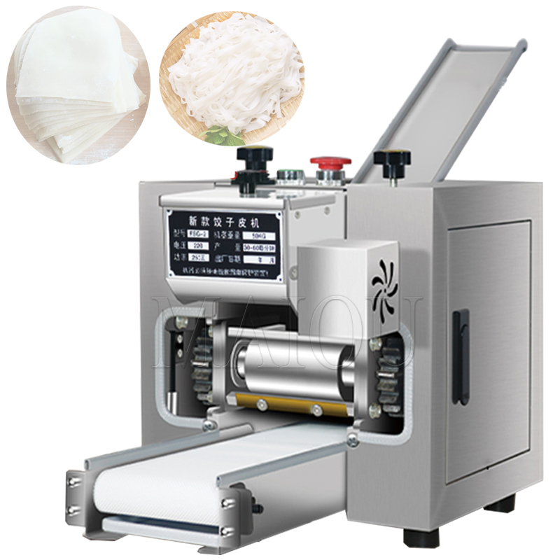 110V/220V Dumpling Machine Wonton Skin Dumpling Skin Machineステンレススチールヌードルプレス生地ローリングマシンパスタメーカー