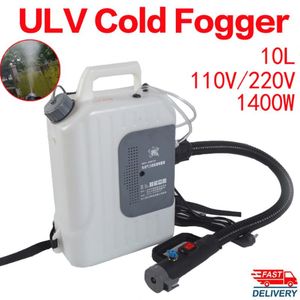 110V / 220V électrique ULV pulvérisateur brumisateur sac à dos brumisation à froid Machine désinfection atomiseur combat 10L 1400W