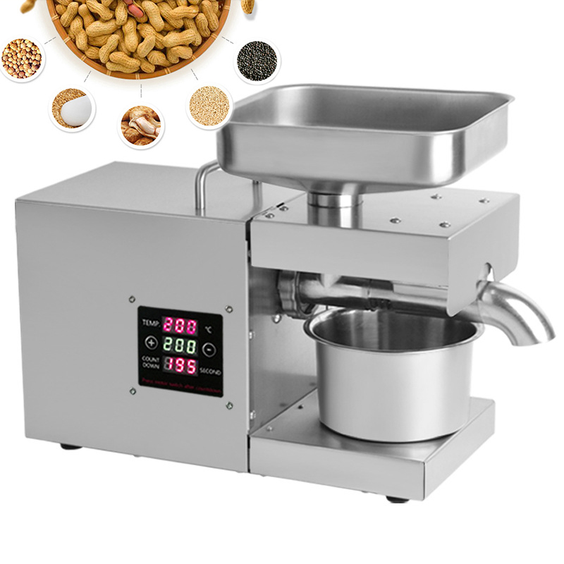  110 V / 220 V Yağ Baskı Otomatik Paslanmaz Çelik Yağ Basın Fıstık / Soya / Ayçiçeği / Susam / Kolza Besleme Makinesi