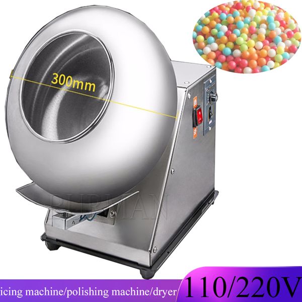Máquina de recubrimiento de azúcar de 110V y 220V, bandeja de recubrimiento de Chocolate, pulido de azúcar, máquinas para hacer bocadillos de dulces para nueces y cacahuetes