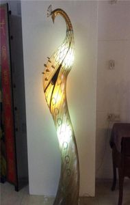 110V 220V tension paon lampadaires E27 E12 pied de lampe cristal et matériel Sculpture lampadaires adaptés pour Foyer gy00393355841517505