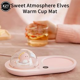 110V220V Smart Koffiemok Warmer voor Melk Thee Water Cacao Cup 20W 3 Gear Verwarming Coaster Winter 240102