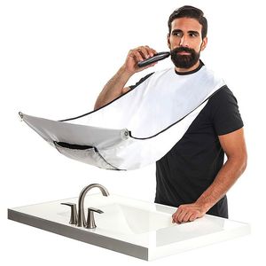 Tablier de rasage 110x70CM, bavoir domestique, Cape pour poils du visage avec ventouse transparente