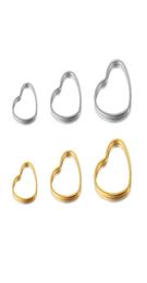 111620 mm de haute qualité en argent doré coeurs creux de forme en acier inoxydable Charmes Bosom Pendent pour le bricolage Bijoux de collier4129828