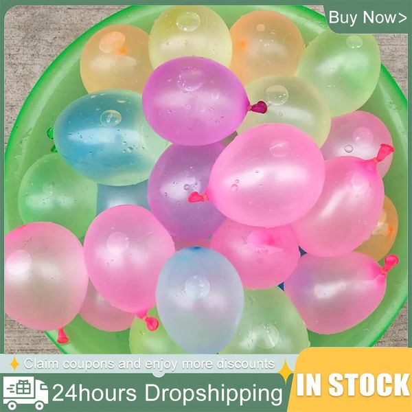 111pcs Multicolor Látex Relleno Agua Globo de agua Niños Summer Beach Toy Easy Kit Fight Ball Fight Games 240517