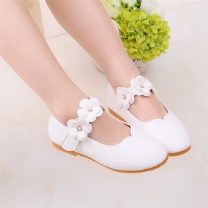 112 ans enfants bébé pour tout-petit des enfants fleur de mariage robe de fête de mariage princesse cuir pour filles chaussures de danse scolaire blanc 220607