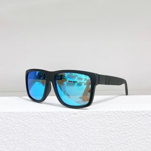 1124 / F Lunettes de soleil carrées Matte Black / Blue Mirror Lenses Lunettes pour hommes Sunnies Designers Lunettes de soleil Sonnenbrille Sun Shades UV400 Lunettes avec boîte