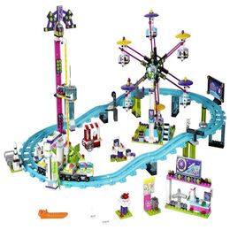 1124 pièces montagnes russes parc d'attractions Compatible 41130 blocs amis Figure modèle jouets enfants X0503