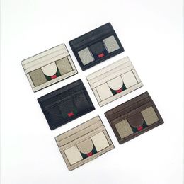 Titular de la tarjeta bancaria del diseñador de los hombres de las mujeres de la moda Titular de la tarjeta de crédito de lujo Mini tarjetero de la cartera con la caja
