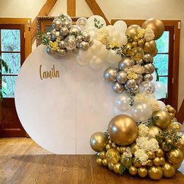 112 stks Ballonnen Garland Arch Kit Chrome Zilver Goud Confetti Ballon Bruiloft Verjaardagsfeest Decor Kids Baby Shower Globos 210626