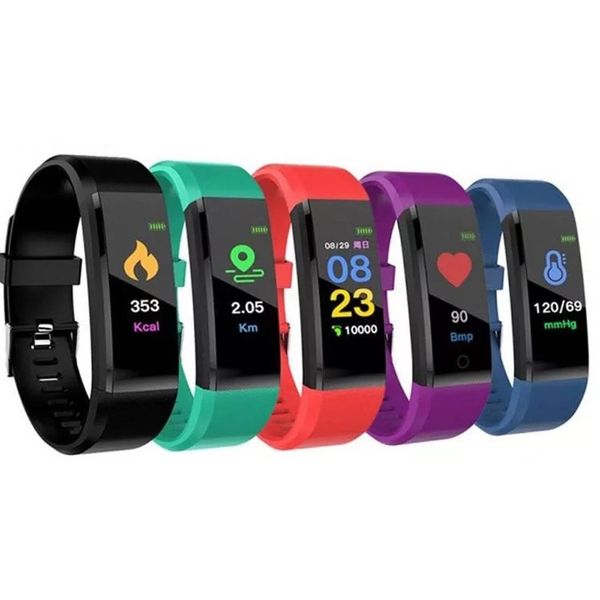 115 Plus Bluetooth Montre Intelligente Fréquence Cardiaque Fitness Tracker Bracelet Intelligent Étanche Sport Smart ID 115 Plus Bracelet Pour Android iPhone