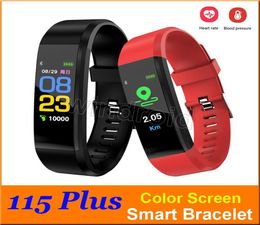 115 Plus kleurschermarmband Smart polsbands sport hartslag bloeddrukmonitor waterdichte activiteit tracker horloge retai5374828