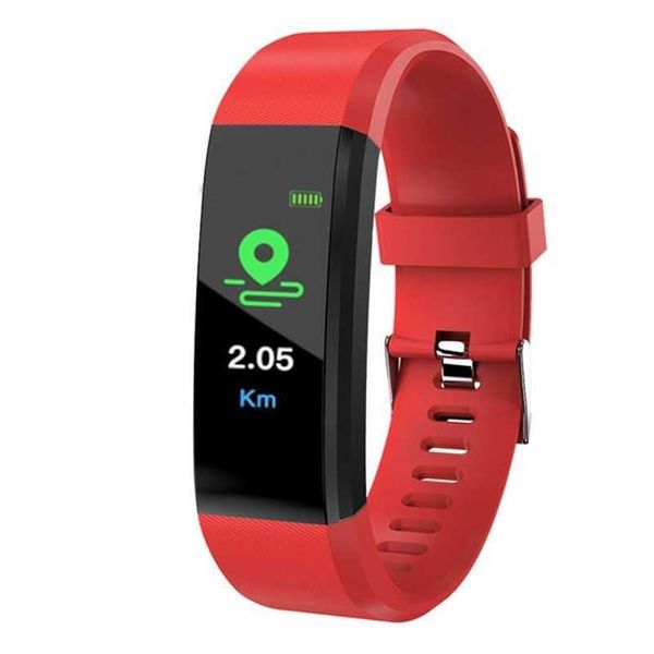 115 Smart Plus Id115 2024 Bracelet pour écran Fitness Tracker Podomètre Montre Compteur Fréquence Cardiaque Moniteur de Pression Artérielle Bracelet Intelligent Colorfulhaqu