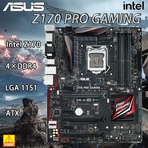 1151 Moederbord ASUS Z170 PRO GAMING Moederbord DDR4 7e 6e generatie Core i7 i5 i3 Cpus 64GB 3400OC Geheugen Intel Z170 USB3.0 M.2 240306