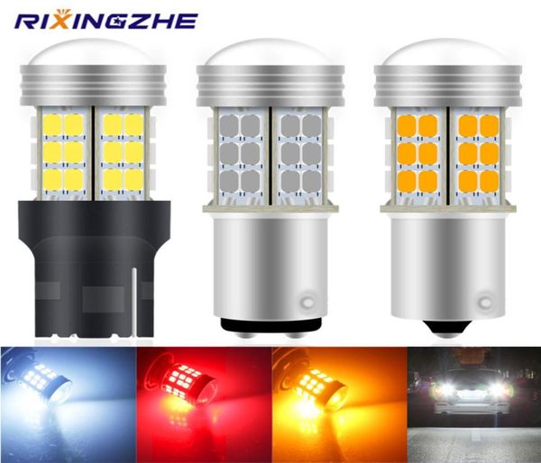 Clignotant de voiture Led Ba15s P21W5W BAU15S 1156 BAY15D PY21W P21WCanbus 2835 45smd T20 7440 7443 W21W, lampe de réserve 1012538