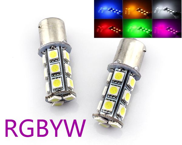 1156 bombilla led 1157 luces de coche BLANCO dc 12V 18 LED 5050 SMD BLANCO lámpara de marcha atrás de freno