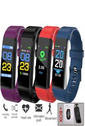 115Plus Bracelet fréquence cardiaque bande de pression artérielle traqueur de forme physique Smartband Bluetooth Bracelet pour fitbits montre intelligente 6472345