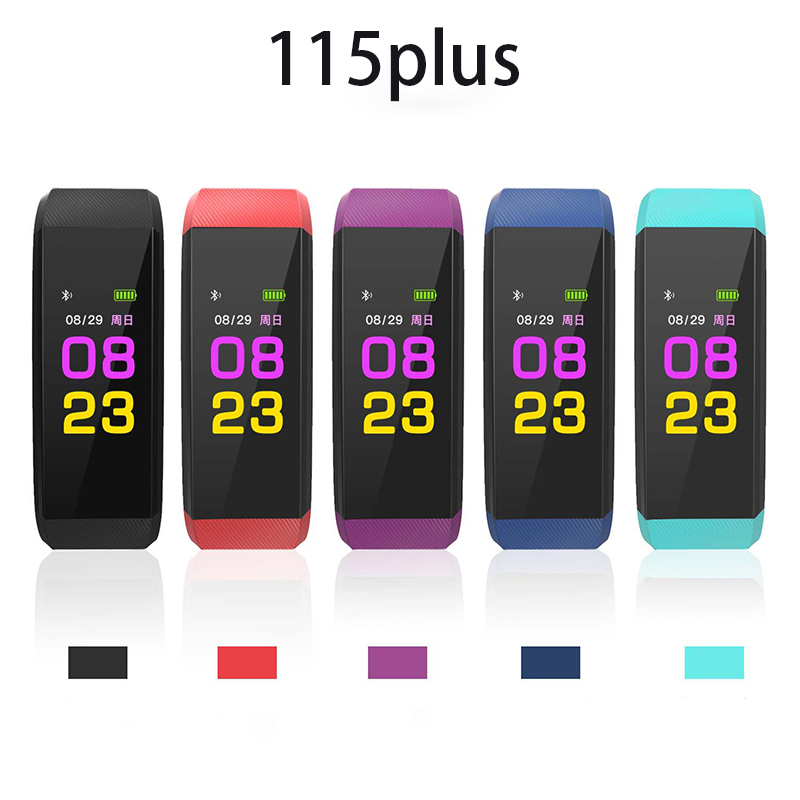 115plus smart bracelet Bluetooth sports waterproof heart rate blood oxygen adult blood pressure monitoring male and female universal DHL delivery