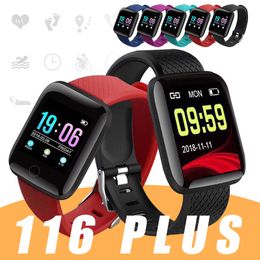 116 Plus Bracelet Intelligent pour iPhone Android Téléphones Portables Fitness Tracker ID116 Plus Smartband avec Fréquence Cardiaque Pression Artérielle PK 115 PLUS dans la Boîte