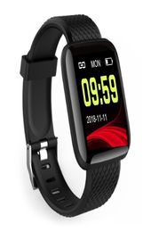 116 Plus Smart Watch Mesure de la pression artérielle Broupeaux de bracelet étanche du trottoir de fitness Tracker de bracelet cardiaque moniteur BRA2758266