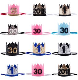 11630 Chapeaux de fête d'anniversaire pour enfants adultes Girls Kawaii Princesse Couronne Caps Femmes Caques de gâteau d'anniversaire POPS POURCE DÉCOR7715606