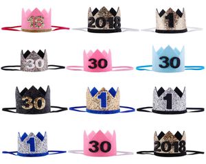 11630 Chapeaux de fête d'anniversaire pour enfants adultes Girls Kawaii Princesse Couronne Caps Femmes Caques de gâteau d'anniversaire POPS Party décor7698732