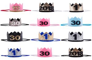 11630 Chapeaux de fête d'anniversaire pour enfants adultes Girls Kawaii Princesse Couronne Caps Femmes Caques de gâteau d'anniversaire POPS Party décor2071643