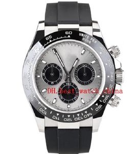 Montre 116519LN Cadran gris ciment Bague en céramique Nouveau Bracelet en caoutchouc de 40 mm de diamètre Montre mécanique automatique sans chrono Asia 2813 Sport Verre saphir 2022