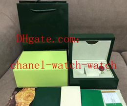 Gratis verzending 116713 116710 116719 116660 Mens Womens Green Watch Box Papers Kaart Portemonnee Geschenkdozen Handtas Mechanical Quartz Horloges Dozen