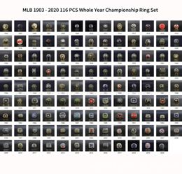 116pcs 1903 tot 2021 Baseballteam S Ring Set Souvenir Men Fan Gift 20206830782