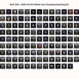 116pcs 1903 à 2021 BASEBL TEAM S Ring Set Souvenir Men Fan Gift 20209649369