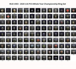 116pcs 1903 à 2021 BASEBL TEAM S Ring Set Souvenir Men Fan Gift 20208895621