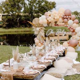 116pcs crème pêche ballons guirlande kit décoration de mariage chrome rose or blanc ballon arc fête d'anniversaire bébé douche décor 210719