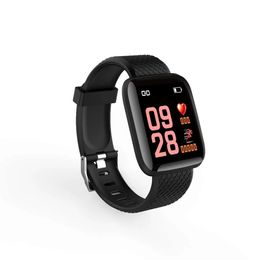 Bracelet de sport intelligent 116Plus, écran couleur D13, podomètre, rappel Bluetooth, fréquence cardiaque, pression artérielle