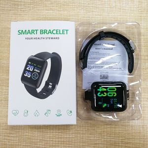 116plus slimme armband berichtherinnering kleurenscherm sport smartwatch 1,44 inch D13 groot scherm geschenkverpakking DHL levering